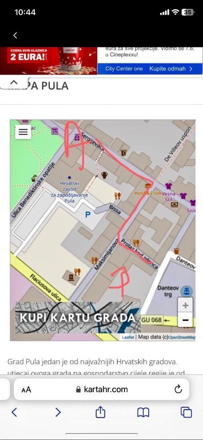 Augusta Lägenhet Pula Exteriör bild